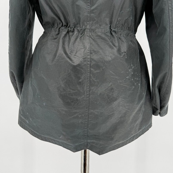 Barbour Womens Kelsall Faux Fur & Faux Shearling Trim Waxed Cotton Parka size 8 - Picture 11 of 16